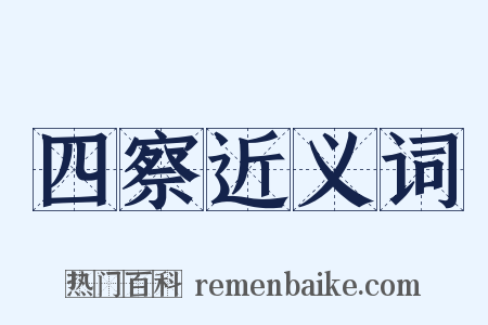 四察近义词是什么意思的图片
